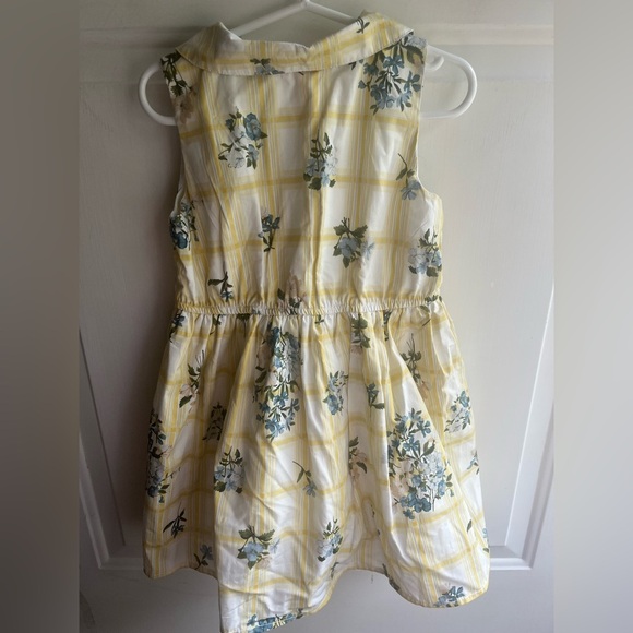 Milla & Emma Little Girls Yellow Floral Button Down Fit and Flare Dress Size 4T - Picture 7 of 7